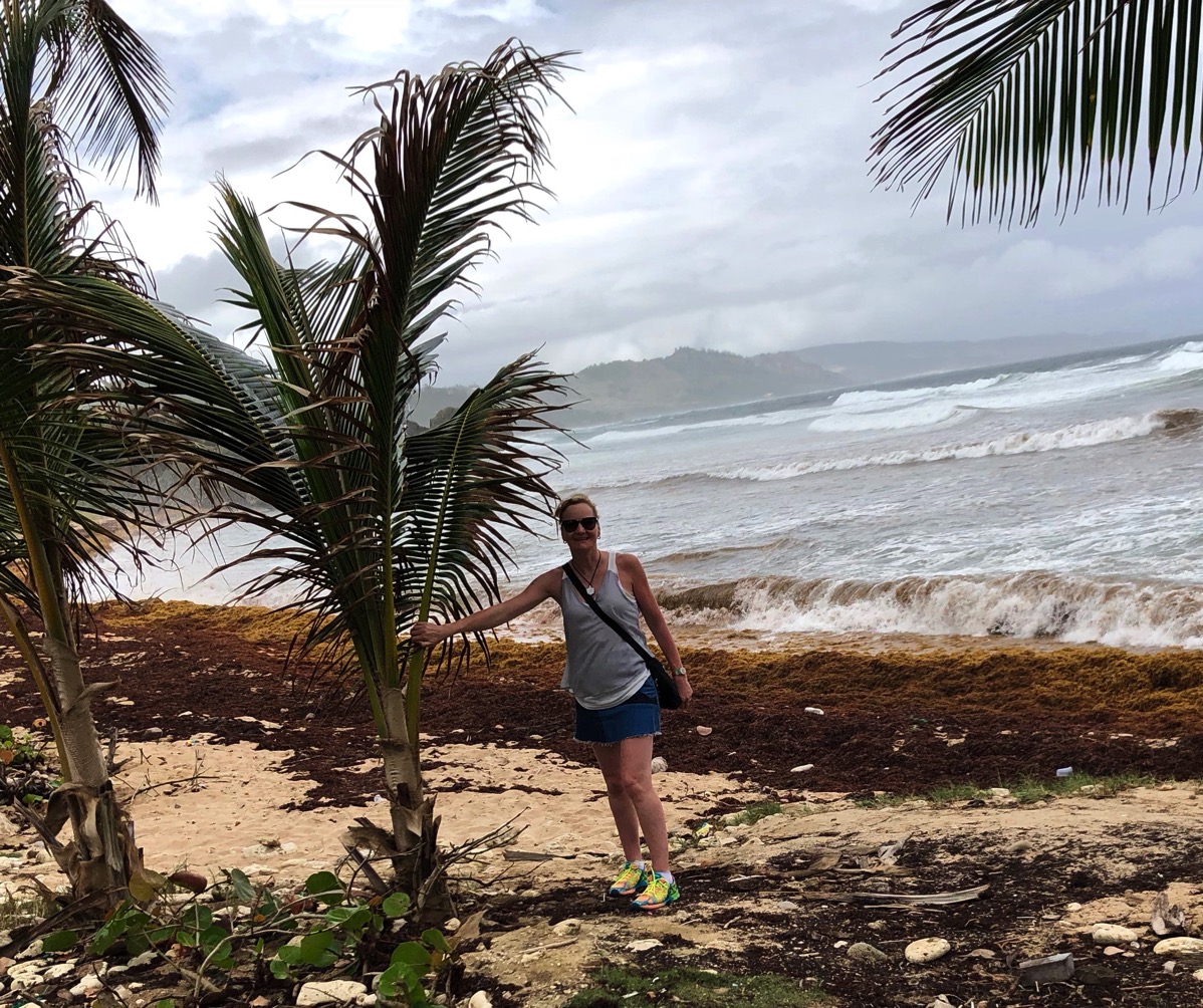 Sarah at the soup bowl