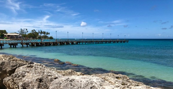 sea view over a sea wall