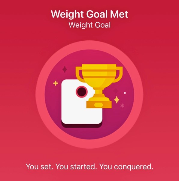 Weight loss goal badge